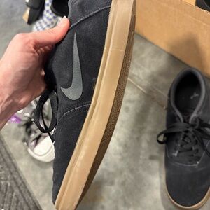 Nike Black and Brown Skate Sneakers